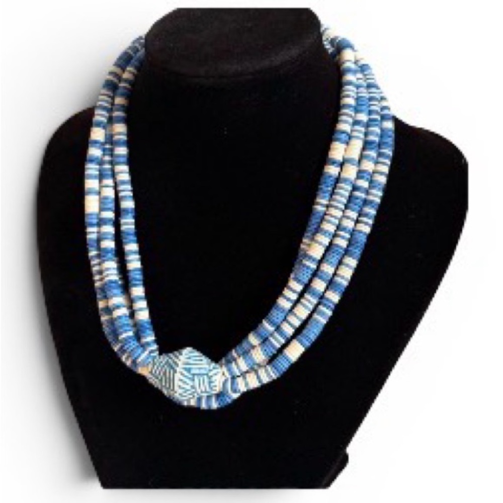 Vintage 80s Avon Sirocco Rope 34” Double Strand Statement Necklace  | Boho